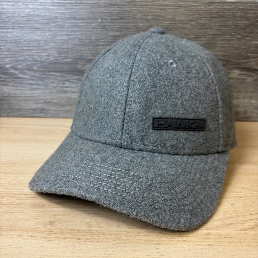 HAWK Hat‎ Cap Snap Back Gray Wool Blend Tony Hawk Skateboarding Outdoors